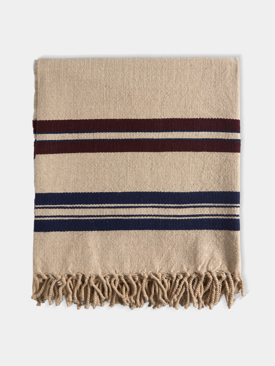 The House of Lyria - Litorale Handwoven Linen and Cotton Blanket (75in/1.9m) - Cream - ABASK - 