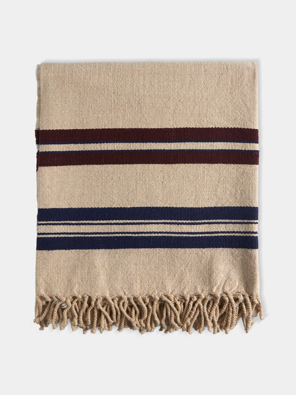 The House of Lyria - Litorale Handwoven Linen and Cotton Blanket (75in/1.9m) - Cream - ABASK - 