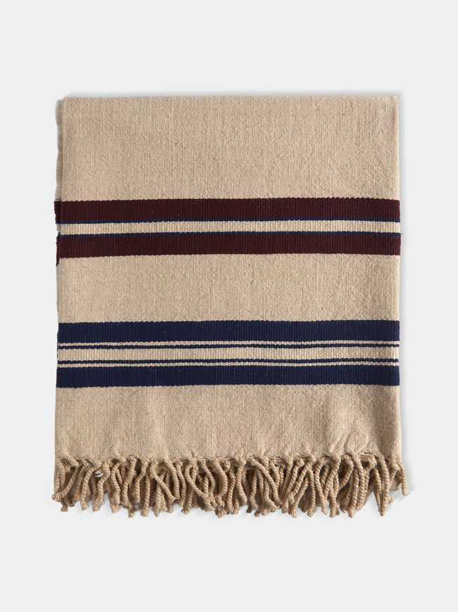 The House of Lyria - Litorale Handwoven Linen and Cotton Blanket (75in/1.9m) - Cream - ABASK - 