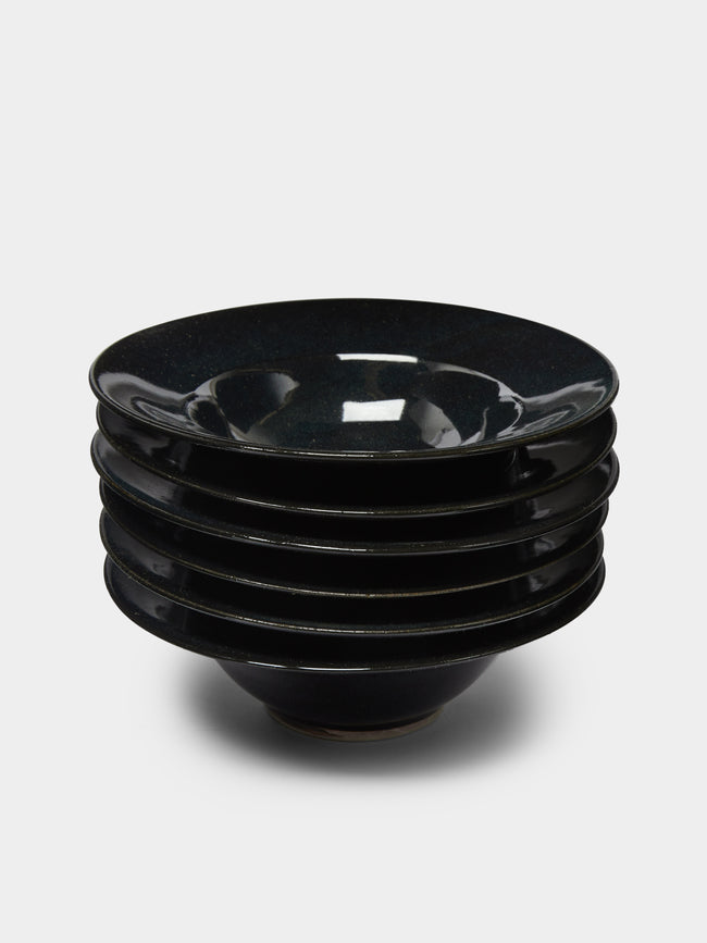 Mervyn Gers Ceramics - Deep Bowls (Set of 6) - Black - ABASK