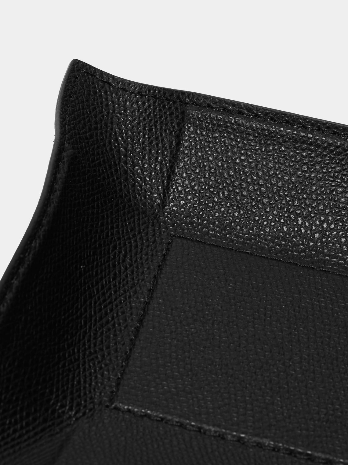 Giobagnara - Jack Leather Valet Tray (12.5in/32cm) - Black - ABASK