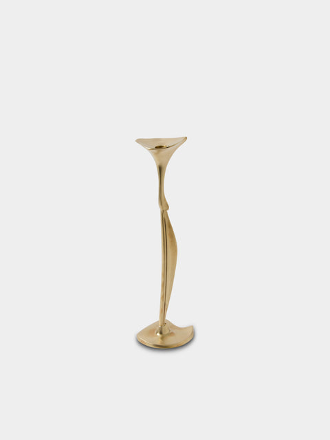 Shaha Raphael - Low Tide Fishbone Hand-Cast Brass Small Candelabra - Gold - ABASK - 