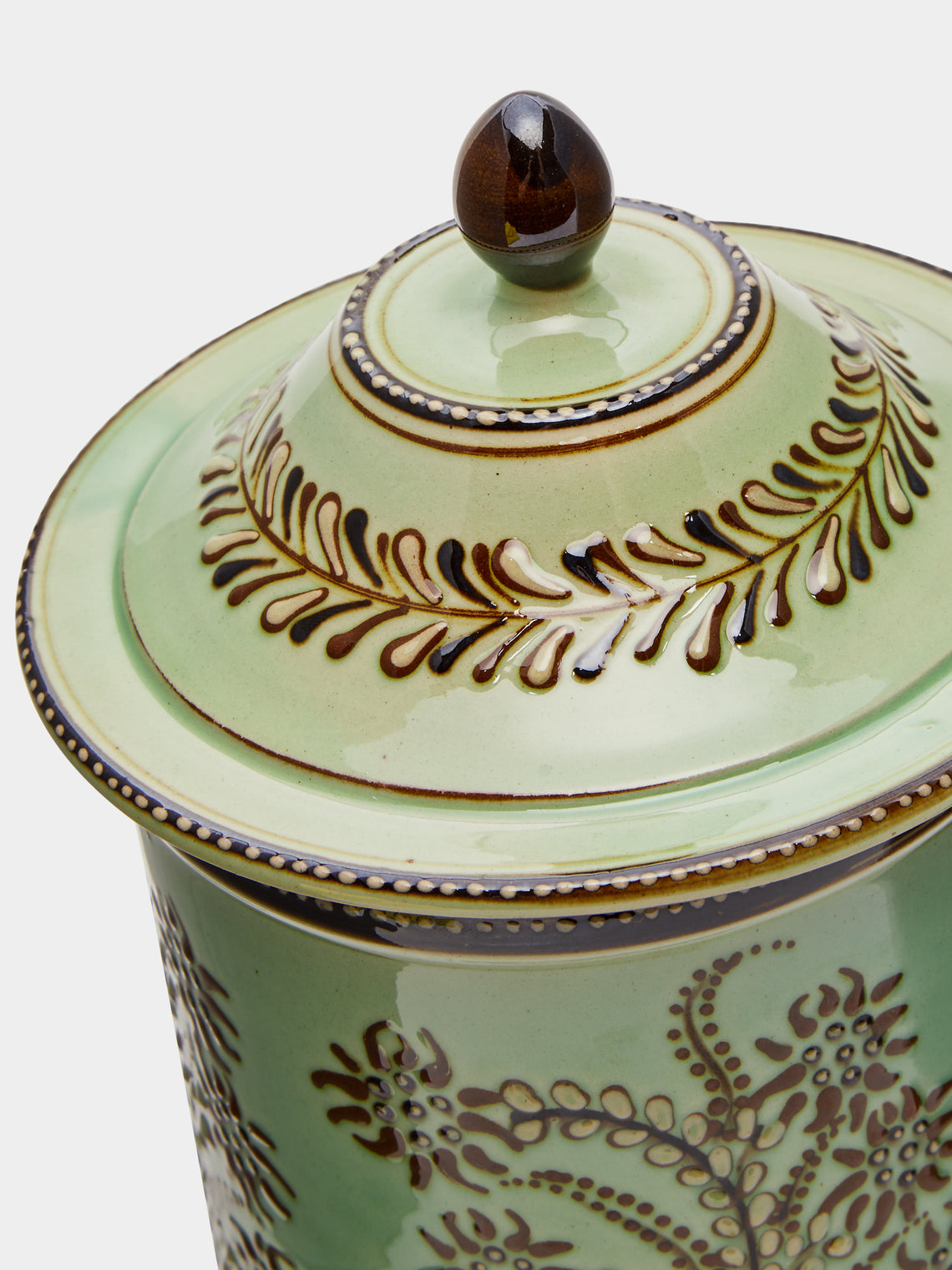 Poterie d’Évires - Flowers Hand-Painted Ceramic Large Jar -  - ABASK