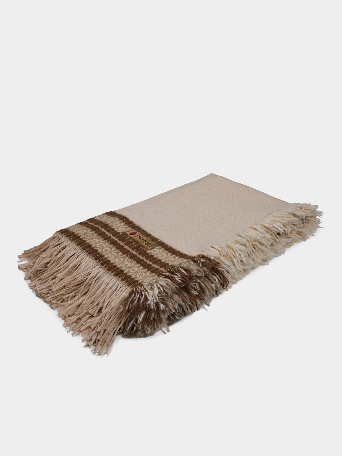 The House of Lyria - Belize Wool and Cashmere Throw (78.5in/2m) - Cream - ABASK