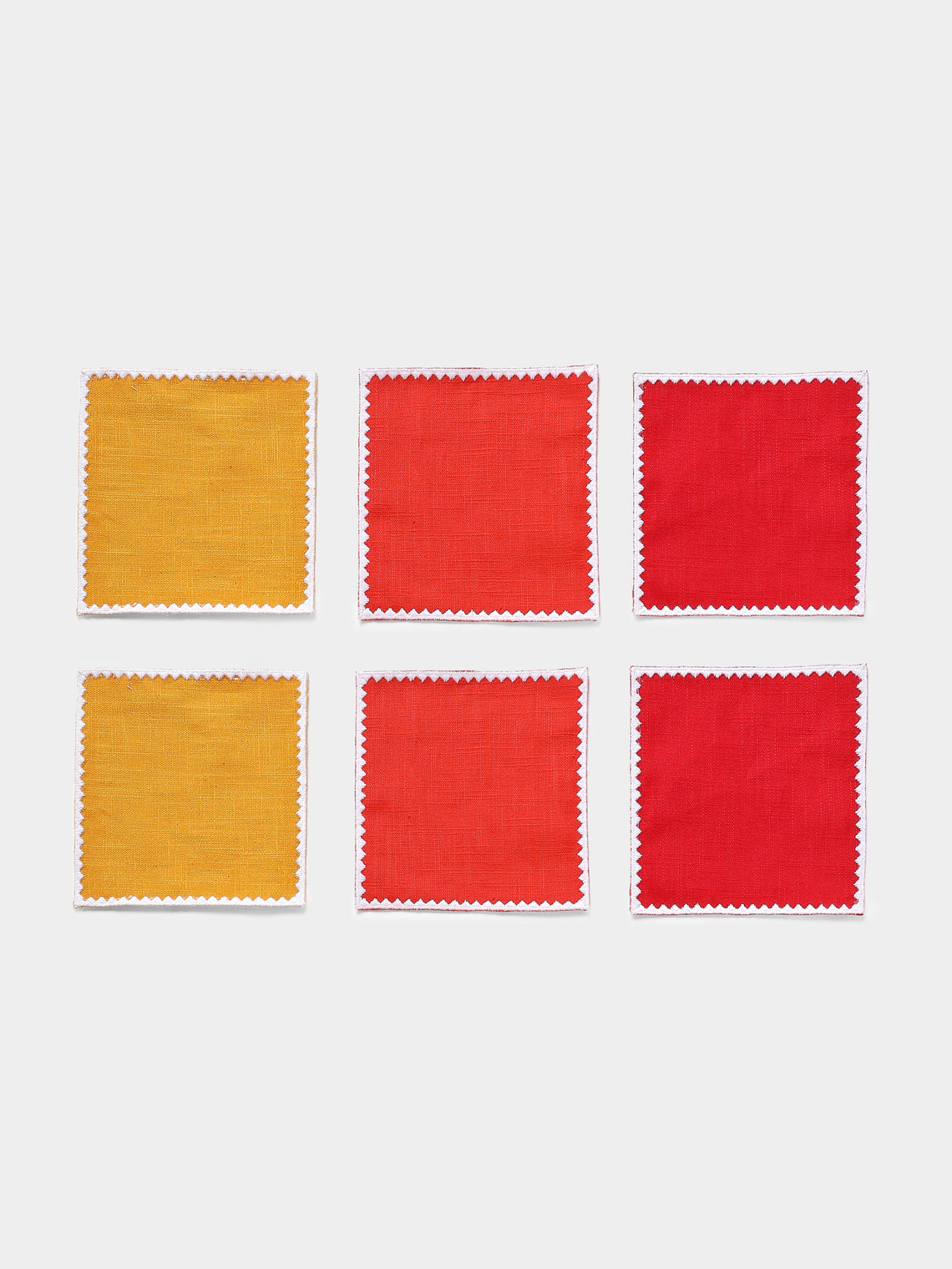 HMA | Blank Space - Ziggy Embroidered Linen Cocktail Napkins (Set of 6) - Multiple - ABASK - 