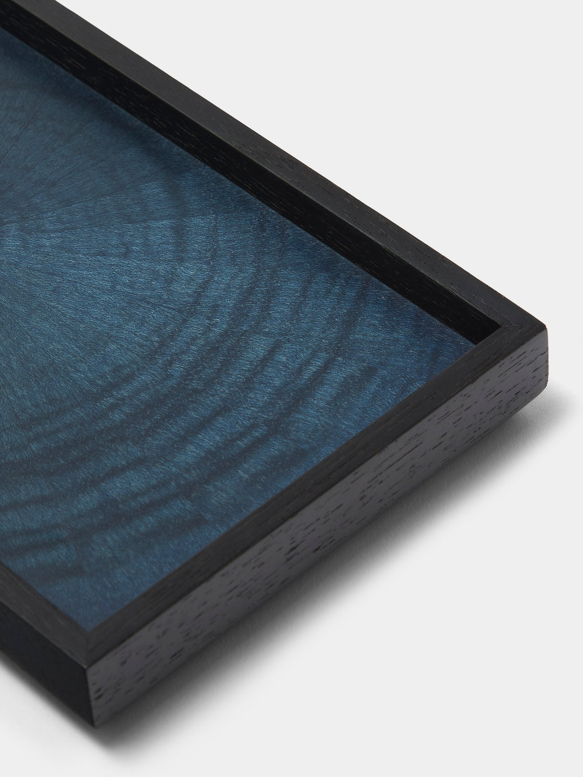 Mori Kougei - Indigo-Dyed Sycamore Tray (8in/21cm) - Blue - ABASK
