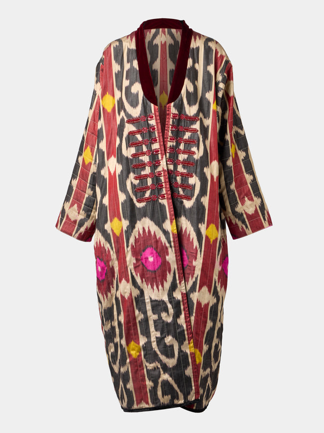 Nazzy Beglari - Women's Hand-Loomed Ikat Silk and Cotton Reversible Robe | One Size - Multiple - ABASK - 