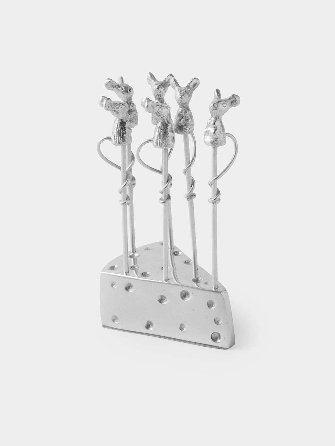 Antique and Vintage - 1970s Silver-Plated Cheese Appetizer Picks (Set of 6) - Silver - ABASK - 