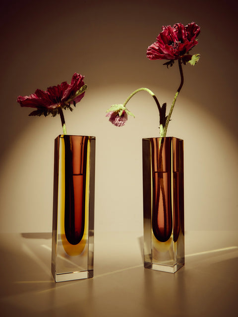 Antique and Vintage - 1970s Sommerso Murano Glass Bud Vases (Set of 2) -  - ABASK