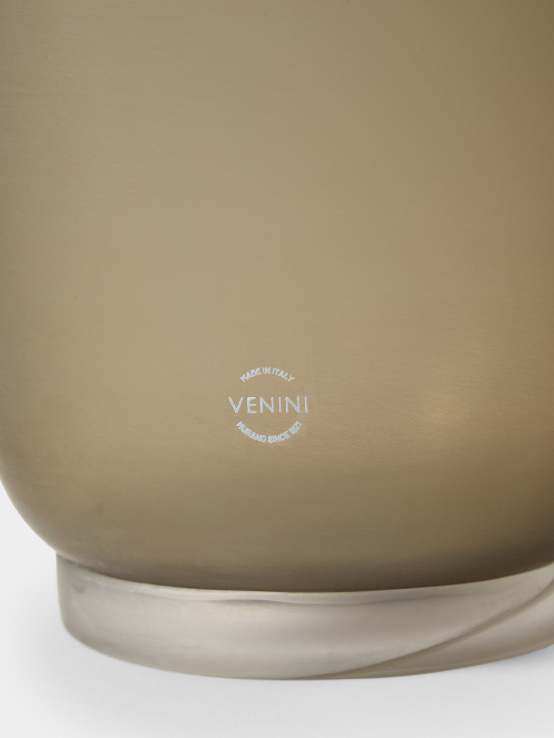 Venini - Satin Hand-Blown Murano Glass Vase (8in/20.5cm) - Beige - ABASK