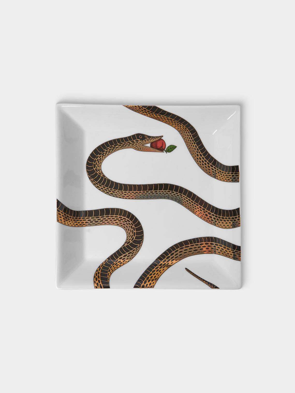 Fornasetti - Peccato Originale Porcelain Square Plate (11.5in/29cm) - Multiple - ABASK - 