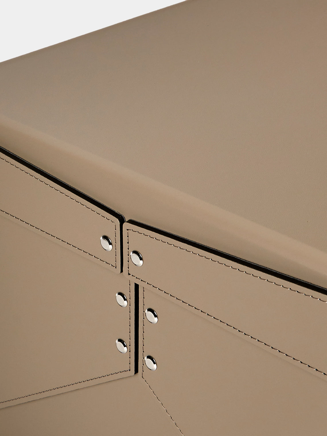 Pinetti - Origami Leather Large Box - Taupe - ABASK