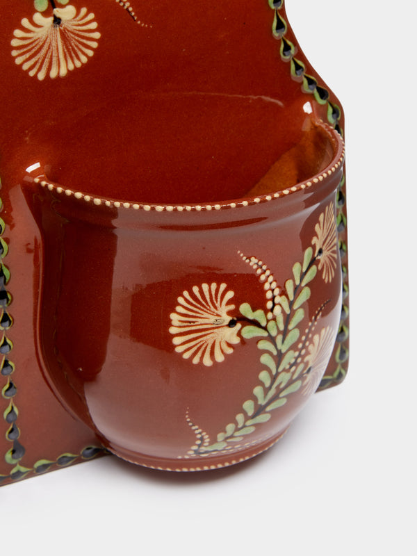 Poterie d’Évires - Flowers Hand-Painted Ceramic Double Utensil Holder -  - ABASK