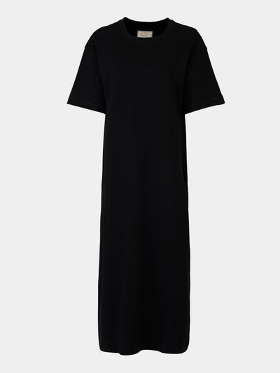 Considered Objects - Flowers T-Shirt Dress - Black - ABASK - 