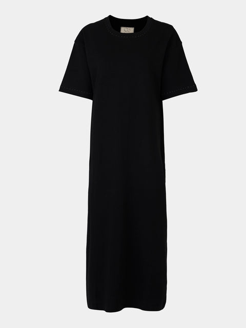 Considered Objects - Flowers T-Shirt Dress - Black - ABASK - 