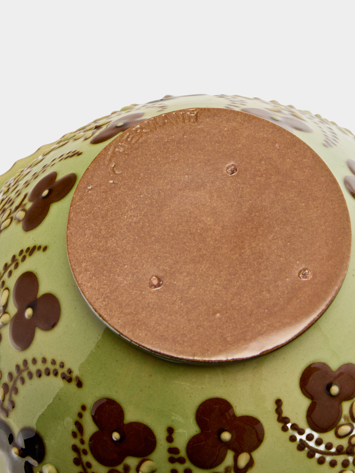 Poterie d’Évires - Flowers Hand-Painted Ceramic Mini Salad Bowl - Green - ABASK