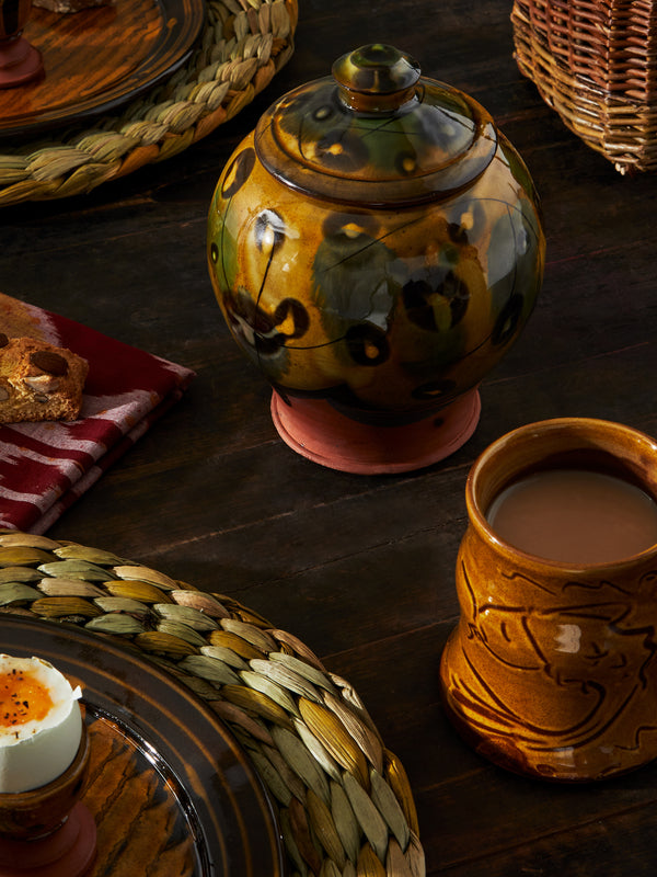 Mike Parry - Slipware Lidded Jar -  - ABASK