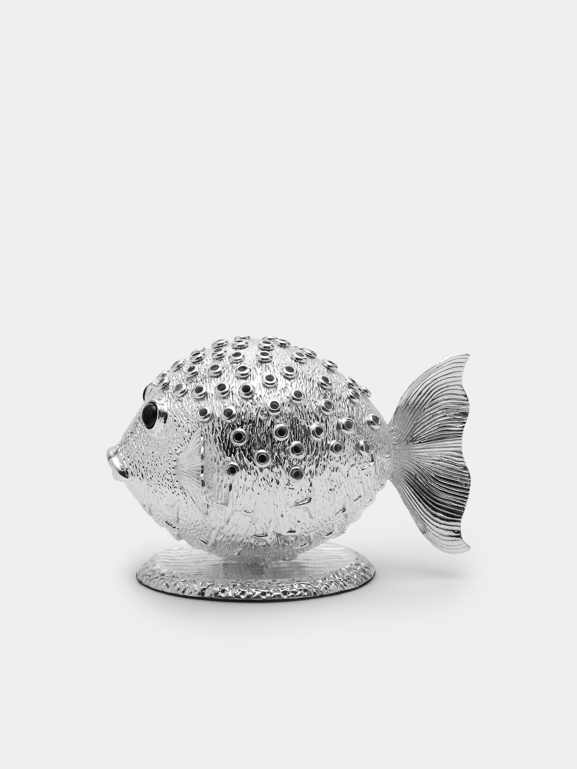 Objet Luxe - Pufferfish Rhodium-Plated Toothpick / Cocktail Stick Holder - Silver - ABASK