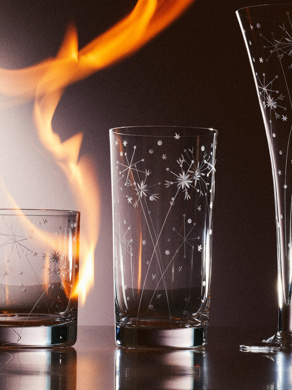 Artel - Fireworks Hand-Engraved Crystal Highball -  - ABASK