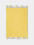Lena Rewell - Handwoven Solid Mohair King-Size Bed Blanket (118in/3m) - Yellow - ABASK - 