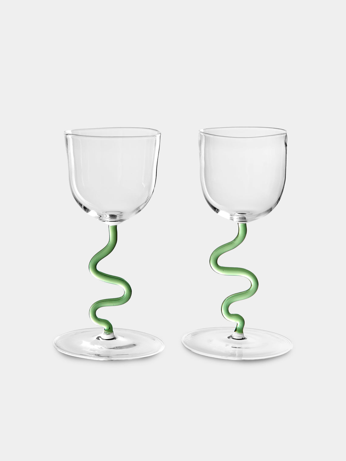 River Valadez - Hand-Blown Nick & Nora Glasses (Set of 2) - Clear - ABASK - 