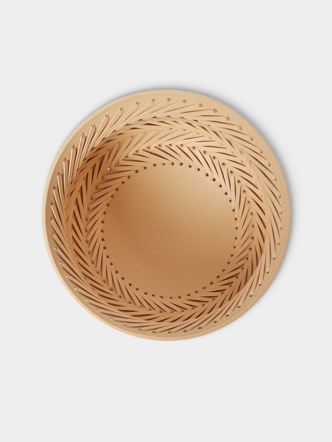 Silver Sentimenti - Gladiator Stoneware and Leather Bowl - Natural - ABASK