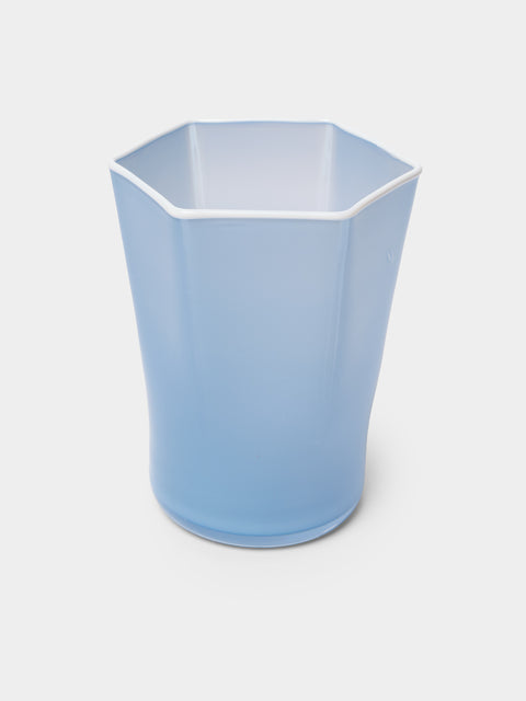 Cosima Swayze - Hex Hand-Blown Glass Tumbler - Blue - ABASK - 