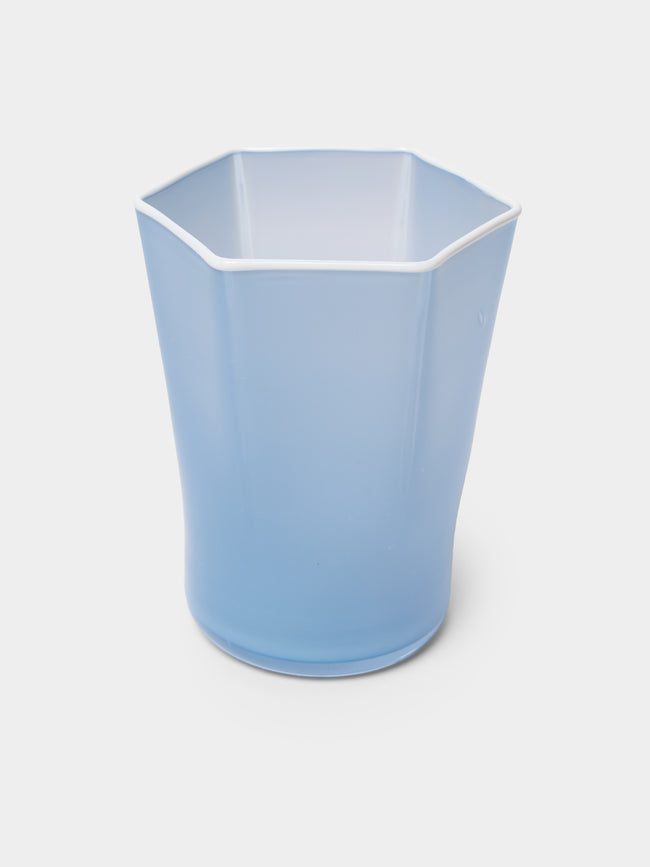 Cosima Swayze - Hex Hand-Blown Glass Tumbler - Blue - ABASK - 
