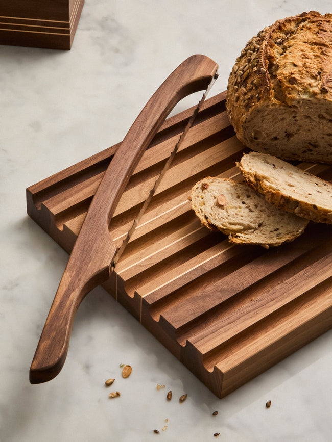 Linley - Black Walnut Bread Knife - Silver - ABASK