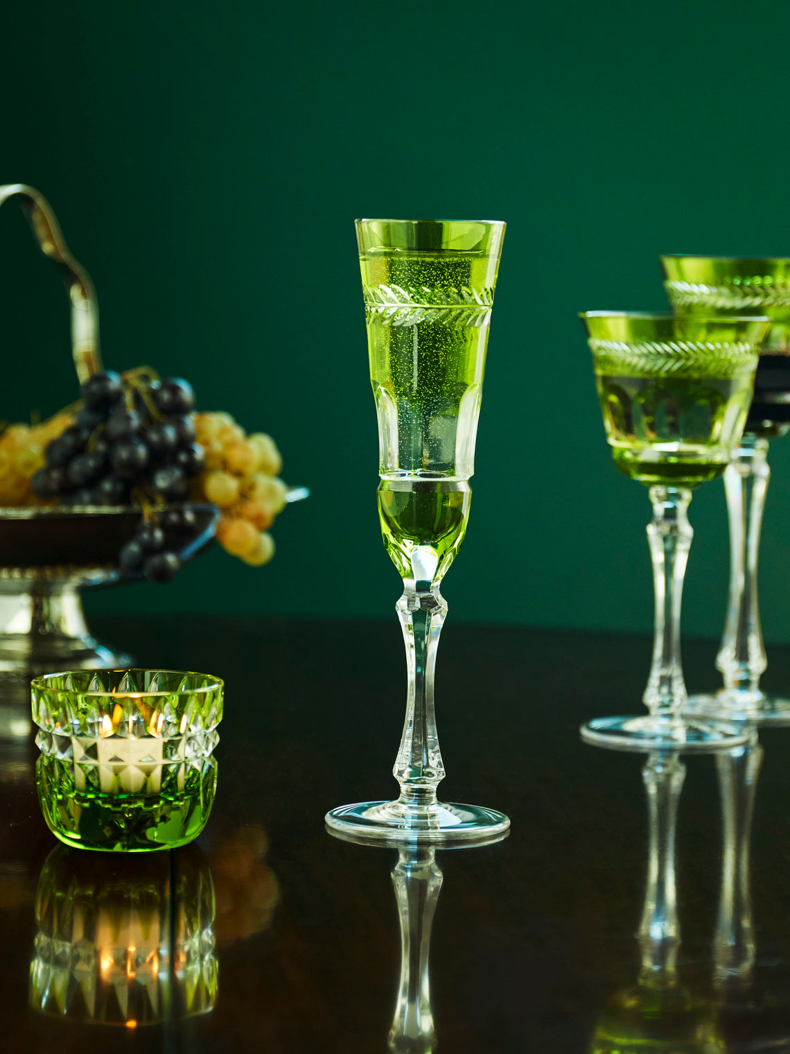 Cristallerie De Montbronn - Chenonceaux Hand-Blown Crystal Collection - Green - ABASK