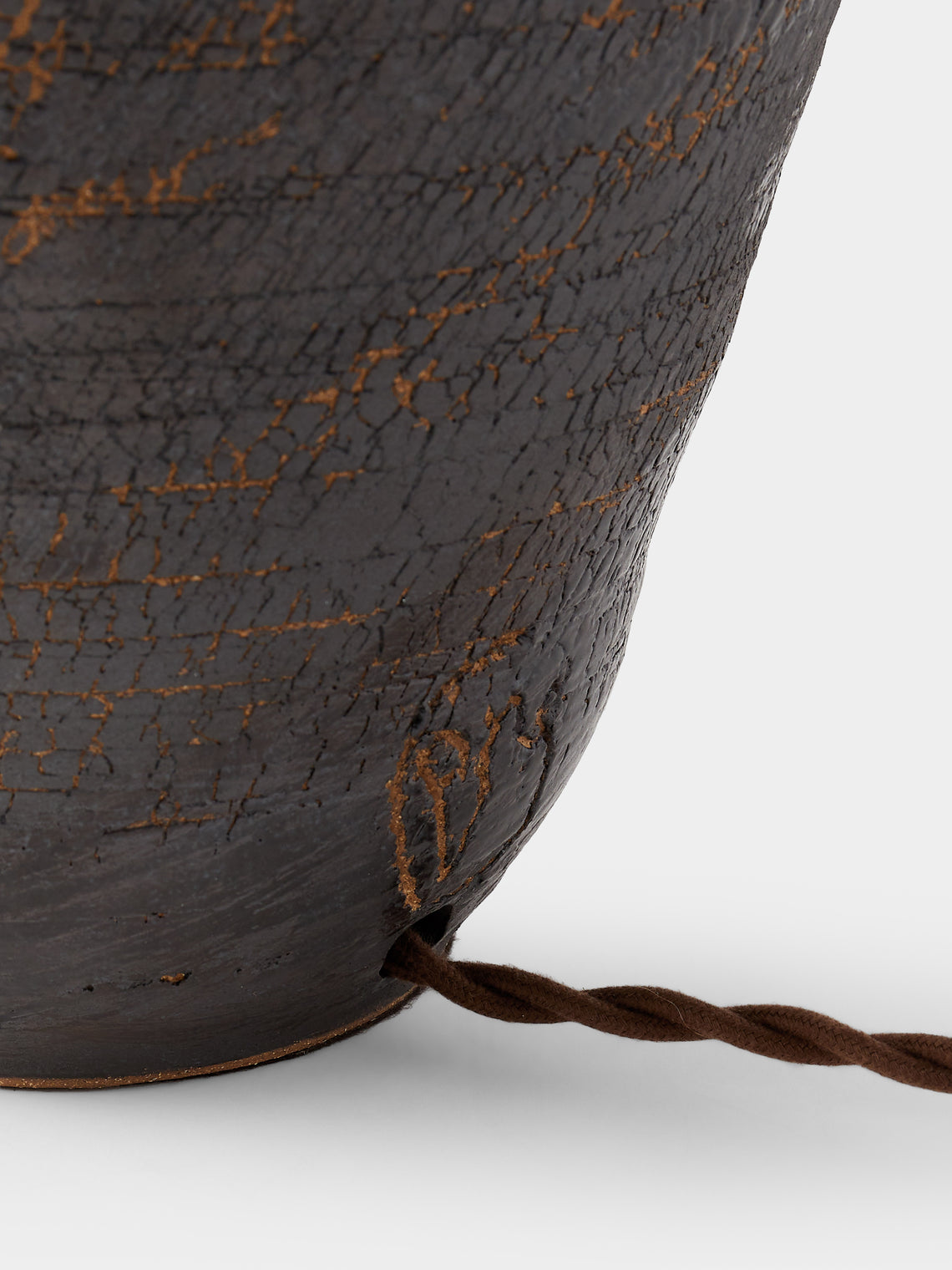 Peter Speliopoulos Projects - Hand-Glazed Stoneware Table Lamp - Black - ABASK