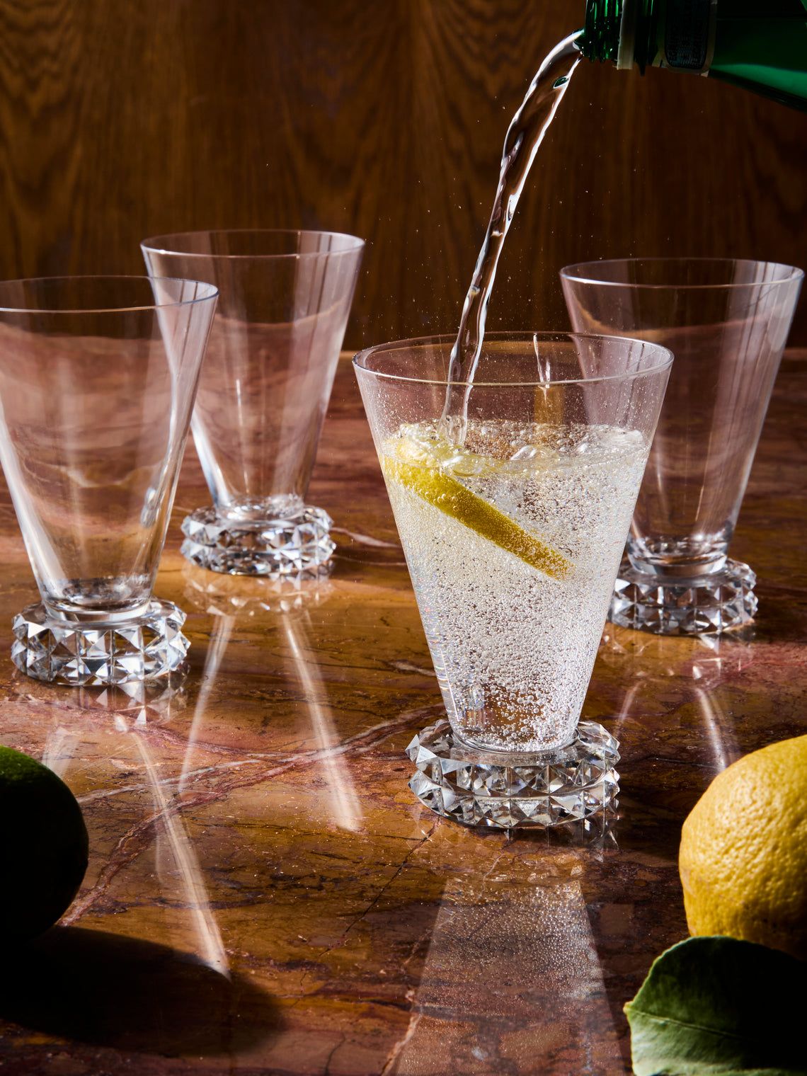 Antique and Vintage - Mid-20th-Century Baccarat Water Glasses (Set of 6) - Clear - ABASK