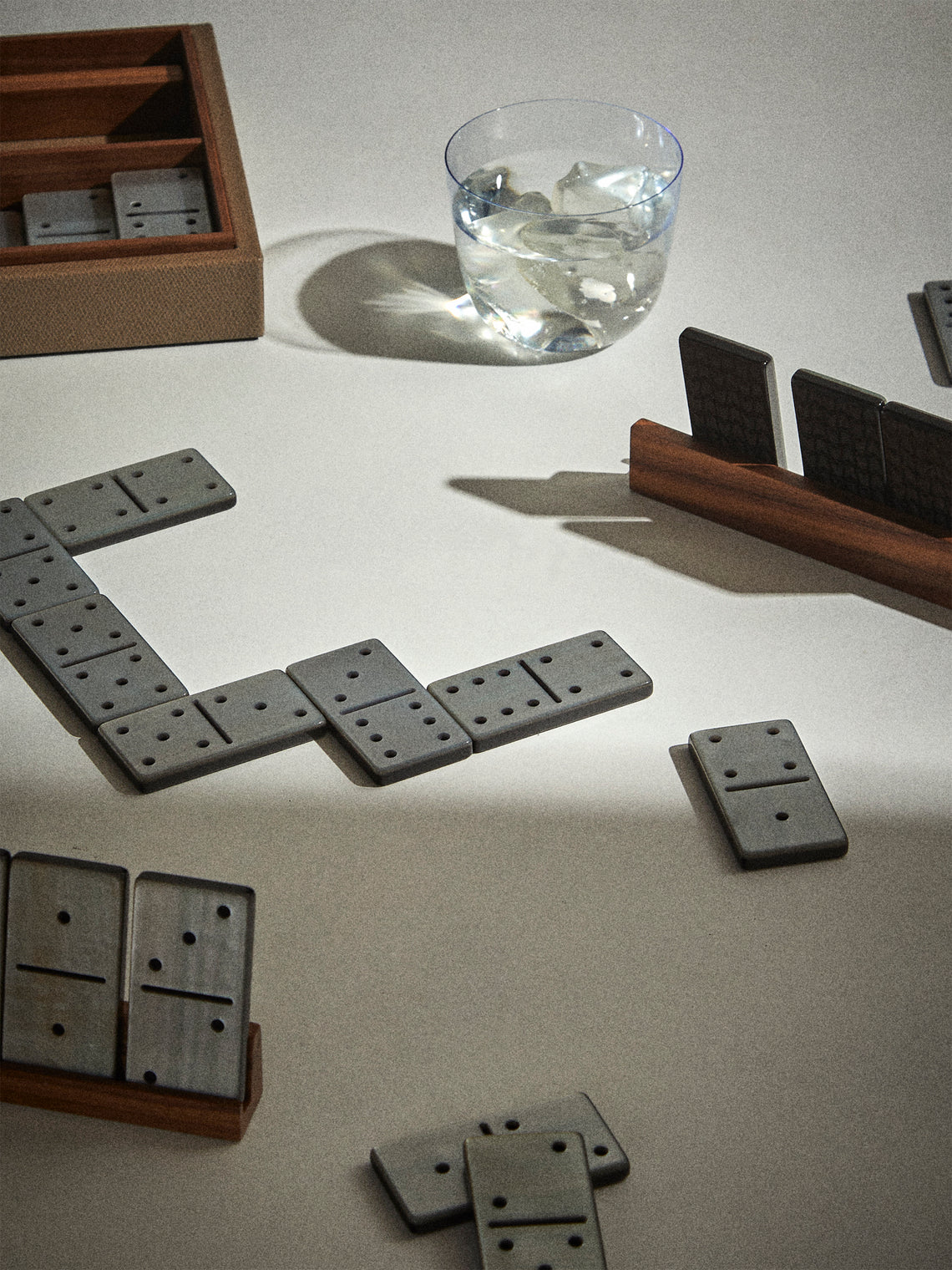 Pinetti - Leather Dominoes Set - Brown - ABASK