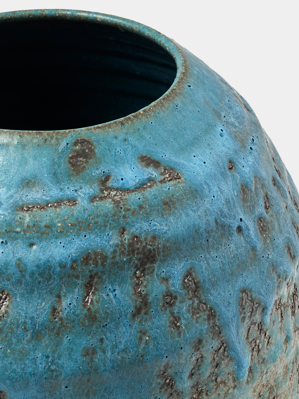 Peter Speliopoulos Projects - Hand-Thrown Stoneware Vase (10in/25.5cm) - Blue - ABASK