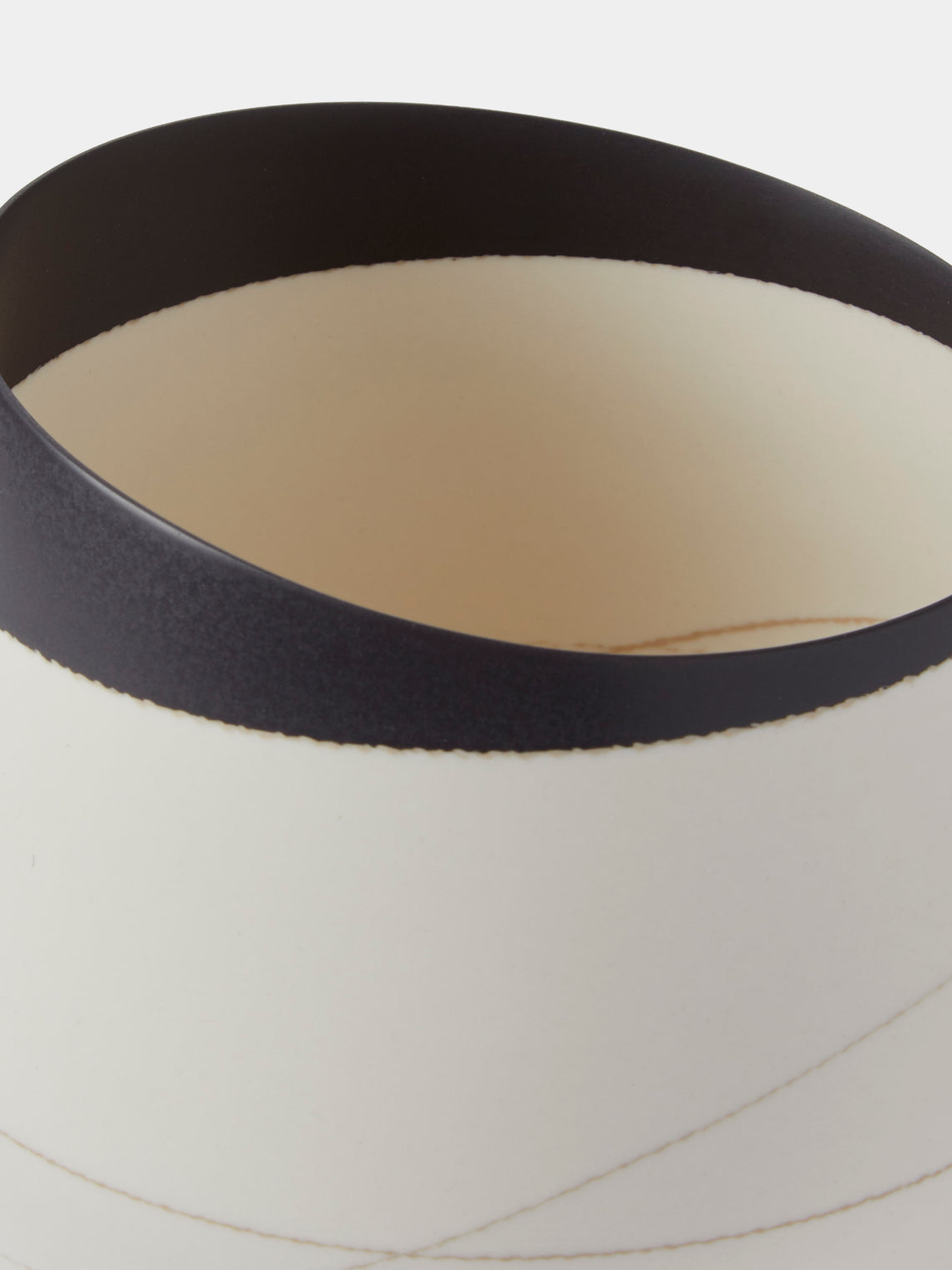 Paul James Ceramics - Fractured Reality Hand-Thrown Ceramic Vase (7.5in/19cm) - White - ABASK