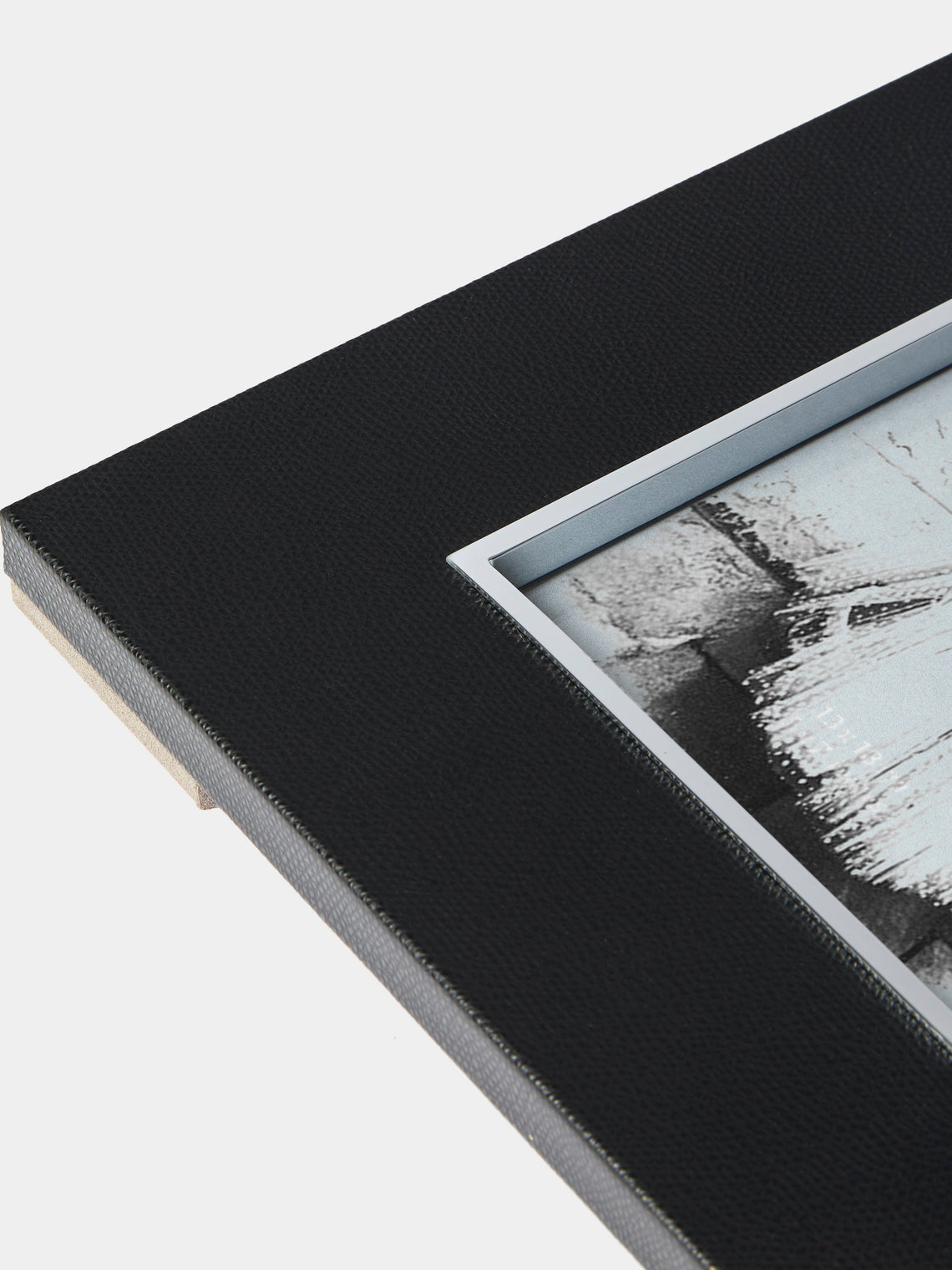 Pinetti - Leather and Silver-Plated Photo Frame (5x7") - Black - ABASK