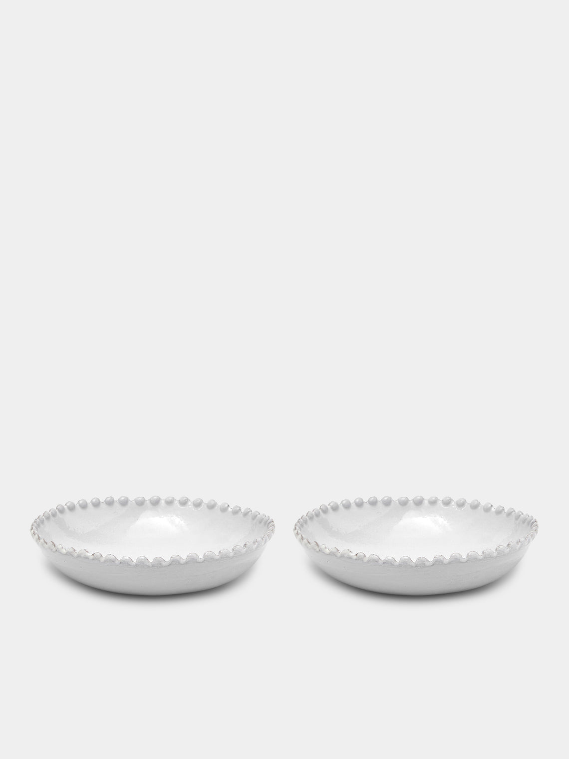 Astier de Villatte - Adélaïde Hand-Glazed Ceramic Soup Plate (Set of 2) - White - ABASK 