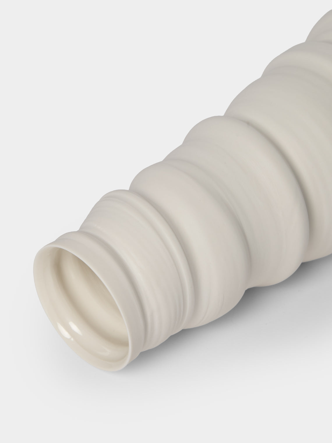 Johanne Coker - No. 6 Hand-Thrown Porcelain Vase (17.5in/45cm) - White - ABASK