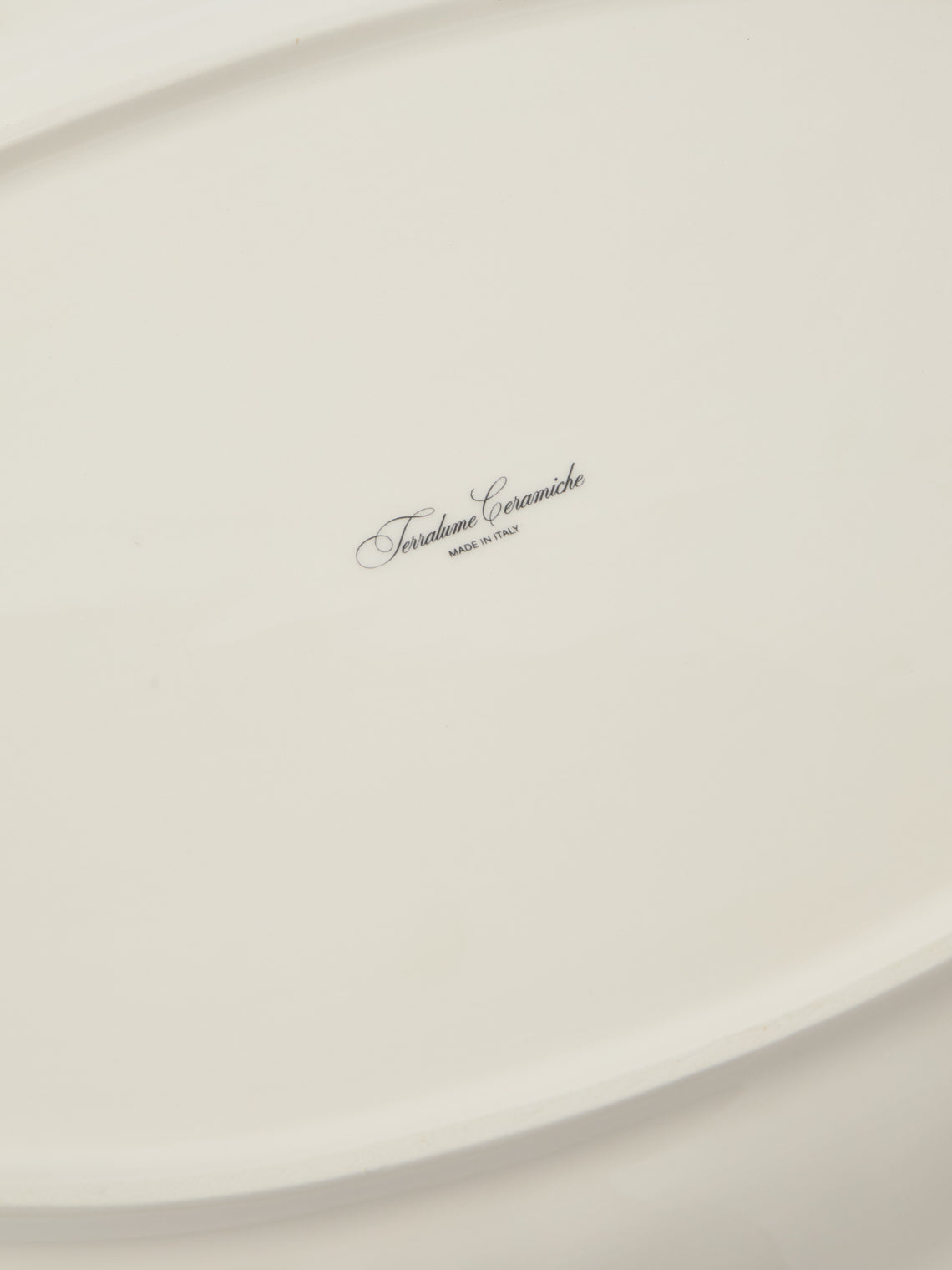 Tessalume Ceramiche - Wicker Hand-Painted Ceramic Oval Platter - Light Green - ABASK