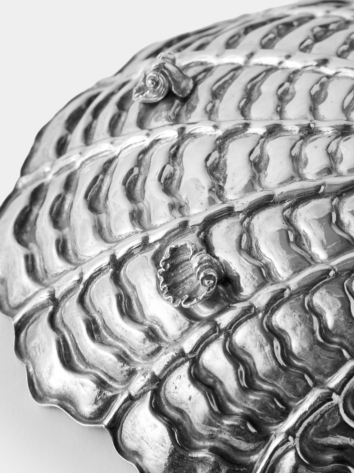 Antique and Vintage - 1980s Federico Buccellati Sterling Silver Shell Dish - Silver - ABASK