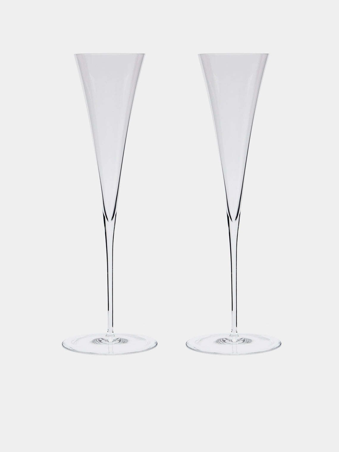 Lobmeyr - Ambassador Hand-Blown Crystal Champagne Flute (Set of 2) - Clear - ABASK