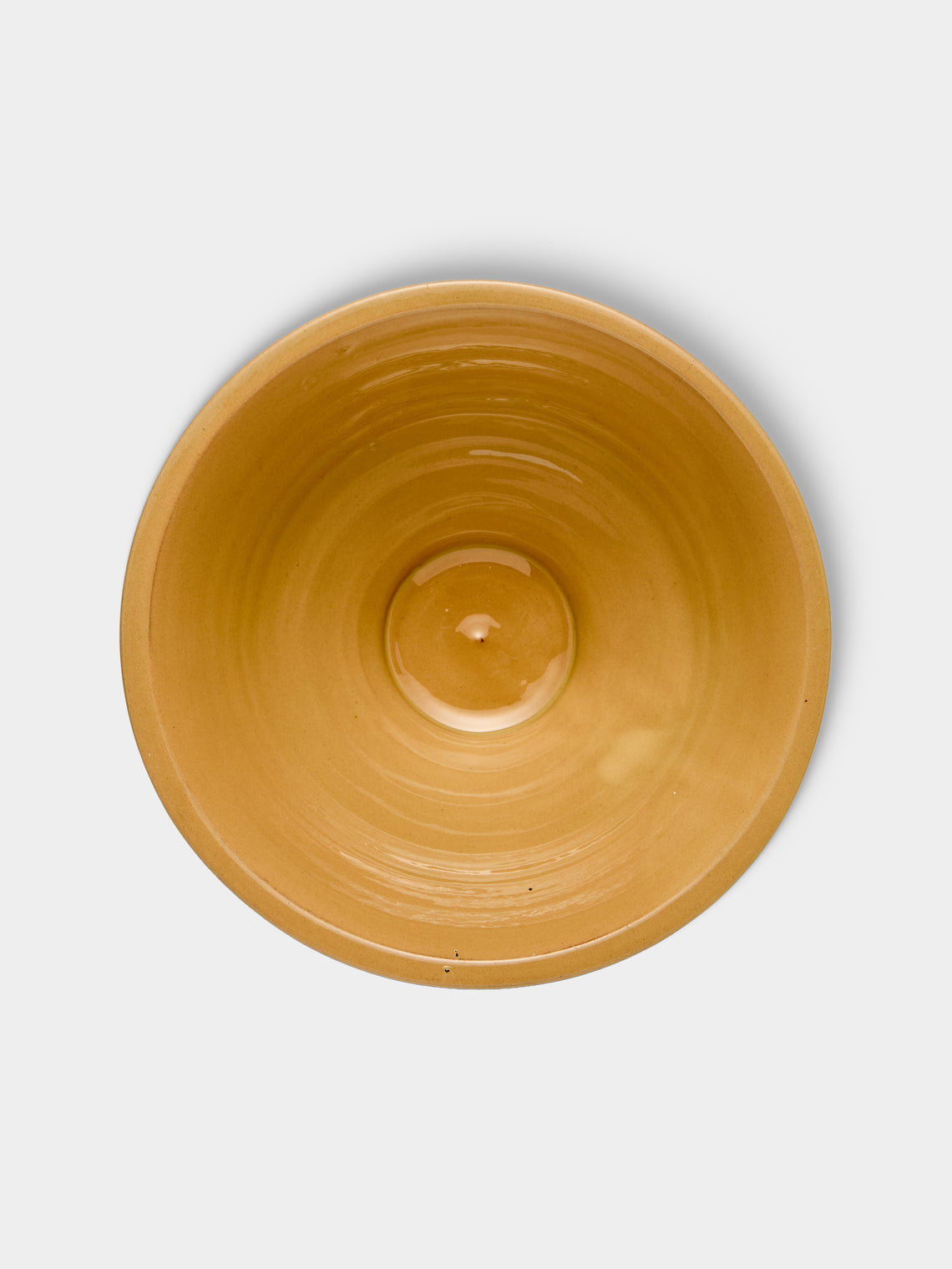 Poterie d’Évires - Flowers Hand-Painted Ceramic Petite Salad Bowl - Dark brown - ABASK