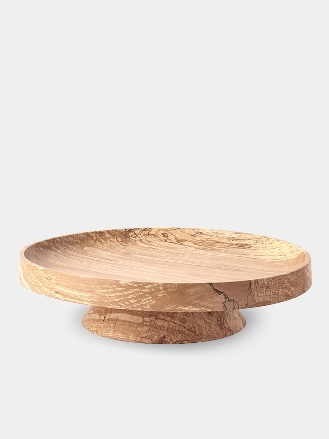 Bird & Branch - Spalted Beech Wood Raised Platter - Natural - ABASK - 