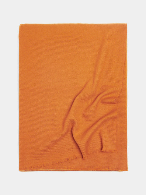 Denis Colomb - Himalayan Cashmere Blanket (79in/2m) - Orange - ABASK - 