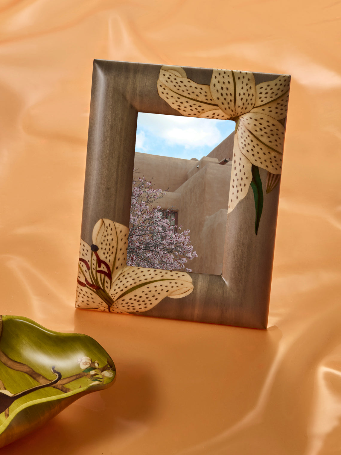 Silvia Furmanovich - Lilies Marquetry Wood Photo Frame - Multiple - ABASK