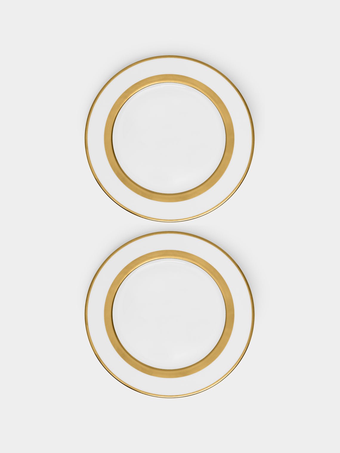 Robert Haviland & C. Parlon - William Porcelain Charger Plates – 12in/30cm (Set of 2) - Gold - ABASK