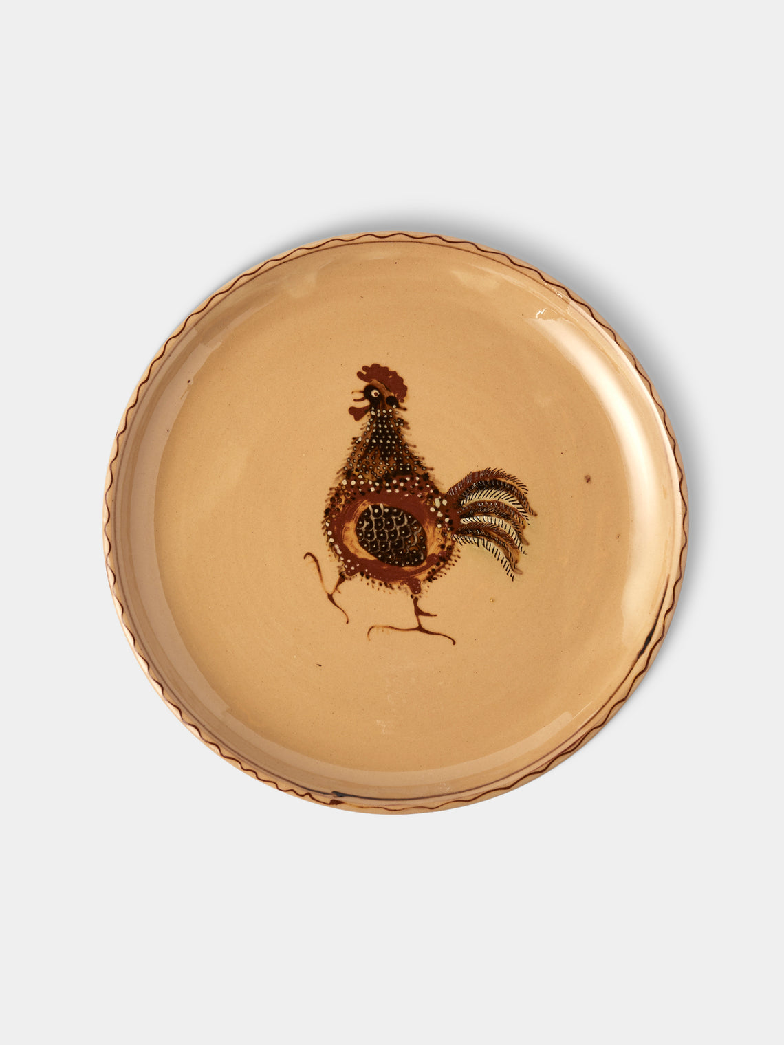 Poterie d’Évires - Animals Hand-Painted Ceramic Plates – 9.5in/24cm (Set of 8) - Cream - ABASK