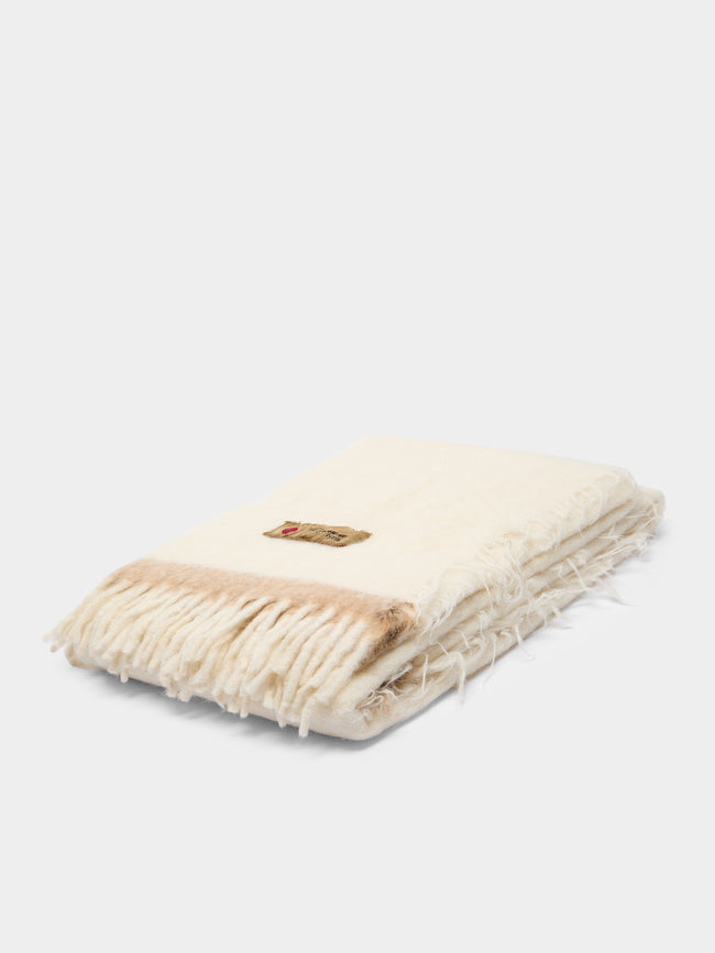 The House of Lyria - Amaranto Wool Throw (73in/1.9m) - Natural - ABASK