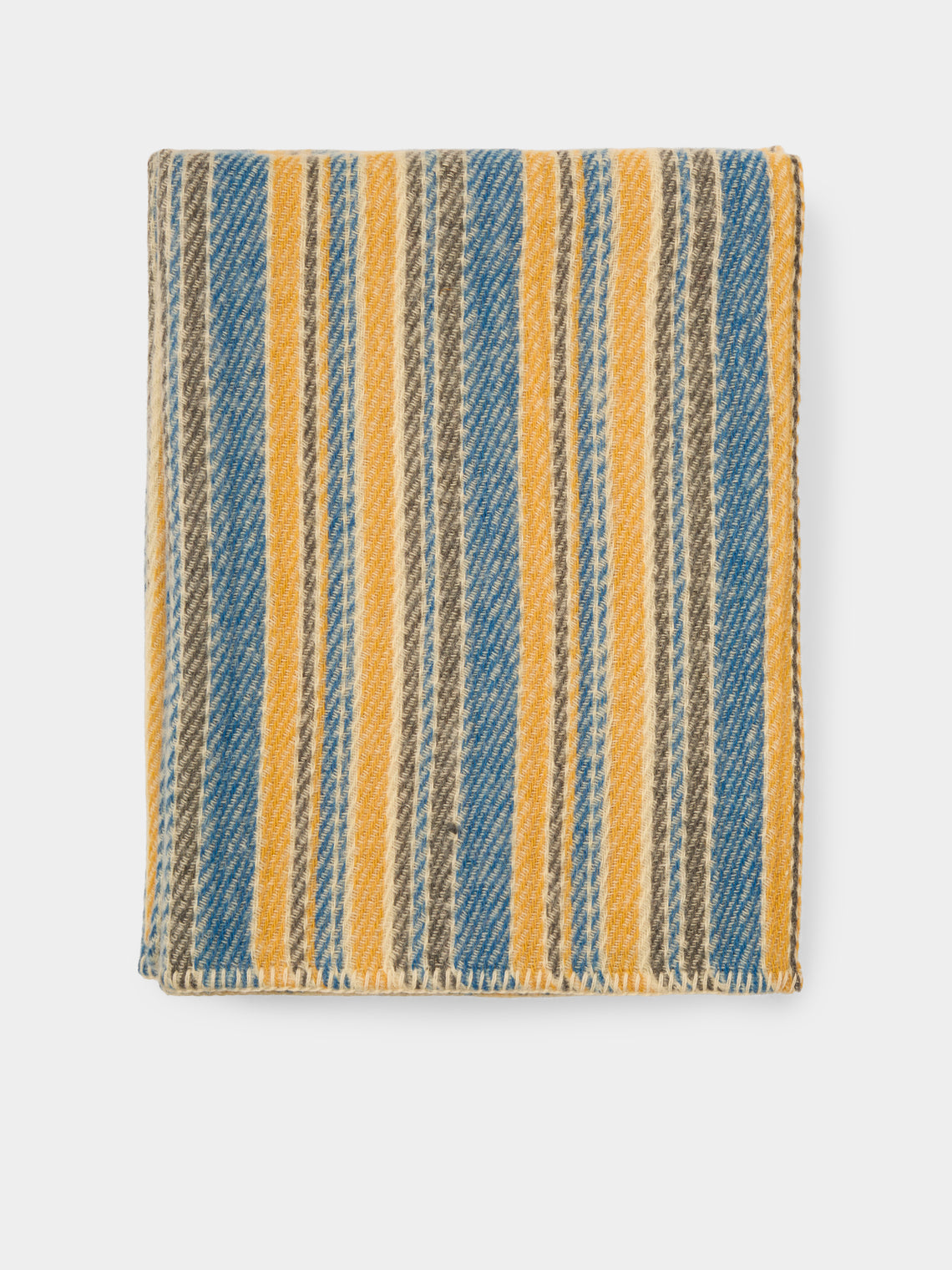 The Stroud - Corn Harvest Cotswold Lion Wool Blanket (79in/2m) - Multiple - ABASK