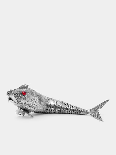 Antique and Vintage - 1960s Sterling Silver Articulating Fish - Silver - ABASK - 